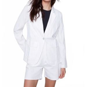 NEW CHARLIE B solid linen blazer in ivory